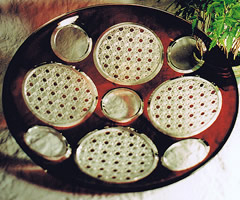 「被硝子菊篭目切子皿」 / 1999 (伝統工芸展に初出品)