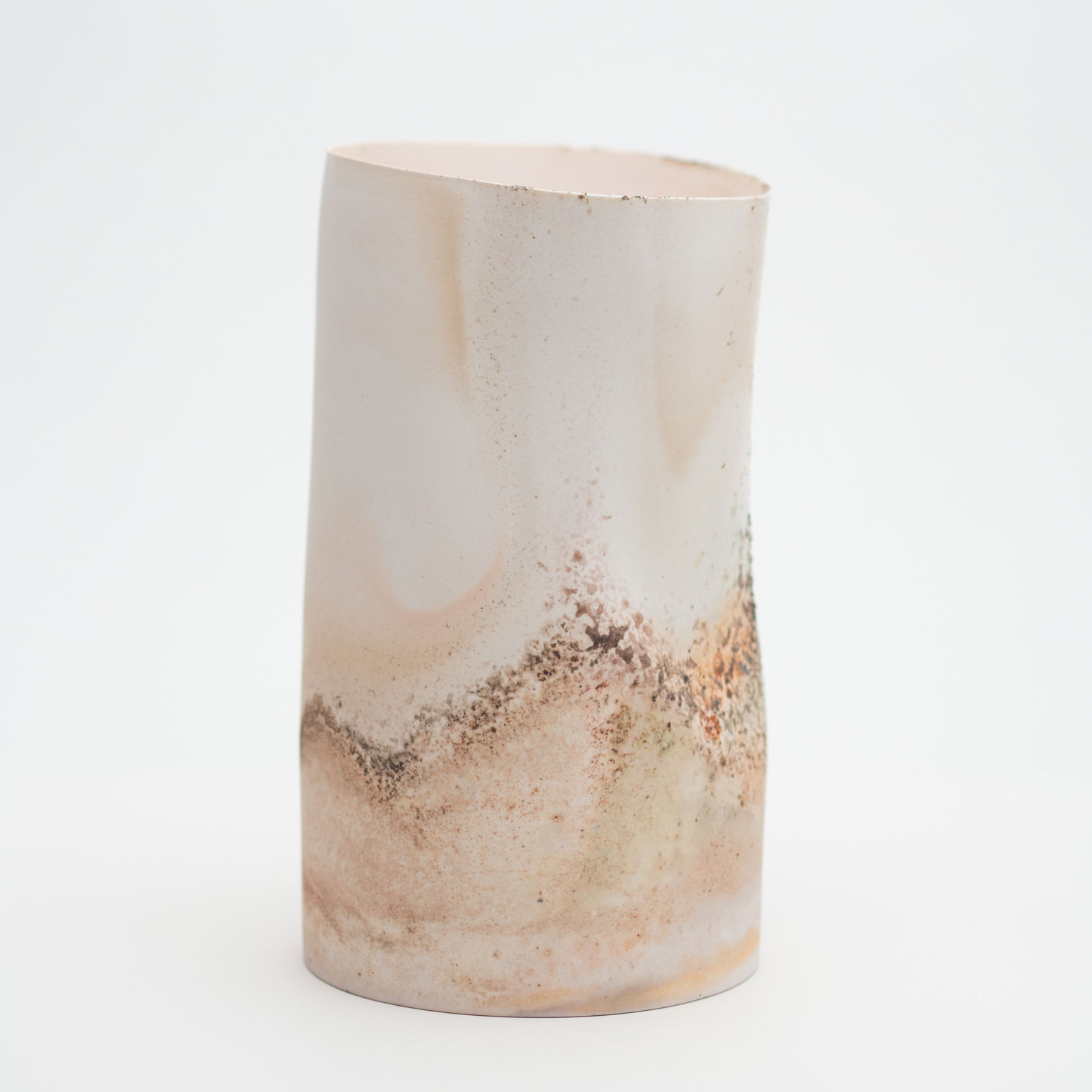 白磁窯変 筒 | Works | 松本治幸 | panorama